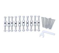 Outil de Réparation Boîte de Jonction Type 86, Acier Alliage, Kit Complet avec t Boulons - Fixation Ferme, Filetage Standard, Pour Boîtes Murales Électriques 86x86mm (86 Entretoise en métal)