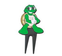 Outil de réparation de Divot de Golf - Fourche en métal Portable en Forme de Tortue | Marqueur de Balle | pour Gazon Gazon Gazon Collector Court