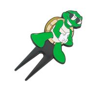 Outil de réparation de divot de golf, fourchette en métal portable en forme de tortue - Outil de divot de balle - Outil de divot pour gazon gazon gazon collecteur court