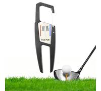 Outil de Réparation de Divot Đe Golf - Fourche Dë Green Pliable avec Marque-Balle Magnétique | Bouton Pöp-up, Dë Zinc Durable, Outil Dè Golf Portable pour Réparation Dè Green