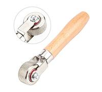 Outil de Réparation de Patch de Pneu à Manche en Bois avec Rouleau de Roulement pour des Corrections Rapides de Crevaison et Une Fixation sur Les Roues et Les Chambres à Air de Voiture