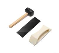 Outil de réparation de sol en vinyle pour planches de 7 mm-15 mm (1) | Comprend un maillet en caoutchouc, un bloc de gâche, un bloc de frappe, des tampons lavables, adapté pour le bois vinyle