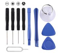 Outil de réparation de téléphone portable 10 en 1 (4 tournevis + 2 pieds de biche + 1 ventouse + 2 feuilles épaisses triangulaires + stylo pour ca
