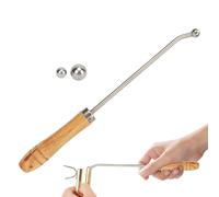 Outil de réparation de trompette, débosselage de trombone, kit d'instruments en laiton, construction en acier inoxydable, poignée en bois, entretien quotidien, 23 x 2 cm, marron, 1 ensemble, 48 g