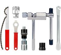 Outil de réparation de vélo, La trousse à outils comprend un extracteur de vélo + Clé à rayons + Extracteur de support inférieur + Retrait de cassette + Brise-chaîne + Clé à molette