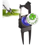 Outil de réparation Pitch Mark Divot Golf,Outil de réparation multifonction pour panneau de signalisation en métal - Accessoire léger avec ouvre-bouteille pour sac de golf hommes femmes garçons