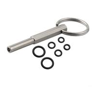 Outil de réparation pour machine à café avec vis à tête ovale, compatible avec Krups Orchestro Siciliana n acier inoxydable 61 x 5,5 mm avec 6 joints en caoutchouc, poignée longue pour l'accès