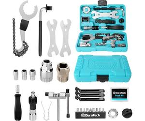 Outil De Reparation Pour Velo 31 Pieces Avec Mallette Pratique, Duratech, Ensemble D'outils De Velo Portable Pour La Reparation Des Pneus, Des Chaines Et Du Pedalier