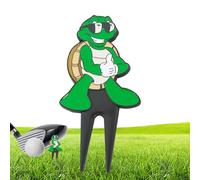 Outil de réparation vert de golf - Fourche de golf en métal en forme de tortue - Outil de réparation de divot de balle de golf - Pour gazon gazon gazon collector court