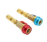 Outil de Retrait D’obus de Valve R134A Haute Basse Pression Rapide | Corps en Laiton, Tige en Acier Inoxydable, Boutons en Alliage D'aluminium, Service du Système CVC Automobile, compatibilité