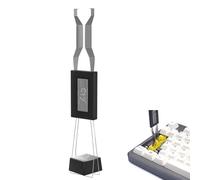 Outil de retrait de capuchon de xtracteur de touches créatif pour clavier mécanique, outil de retrait de touches noir en acier inoxydable Expert | Extracteur de fil à double extrémité pratique