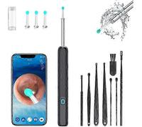 Outil De Retrait De Cérumen Inabuletwo, Nettoyeur D'oreilles Spade Avec Caméra Auriculaire, Endoscope Auriculaire 1296p, Cure-Cérumen Avec 3 Cuillères Auriculaires, Cure-Oreille Avec 6 Lumières Led