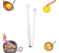Outil de retrait de chalaza pour œufs cassés, pince à glace, pince à sucre, dissolvant de membrane chalaza d'œuf, pince de cuisine multifonction pour glace et œuf, extracteur de chalaza (argenté)