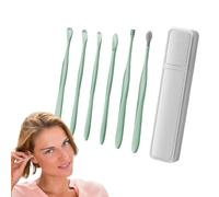 Outil de retrait de - Lot de 6 curettes spirales portables avec boîte de rangement, dispositif de nettoyage | Parfait pour la maison, les voyages, le toilettage personnel, kit d'entretien