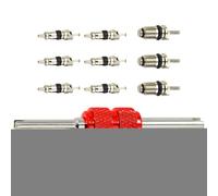 Outil de retrait de noyau de valve AC - Décapant et installateur pour refroidissement de voiture,Ensemble de 10 kits de noyau de soupape AC pour CVC, voiture et