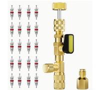 Outil de retrait de noyau de valve AC, matériau en cuivre avec valve à bille pour un entretien précis de la climatisation, clé de déconnexion à changement rapide