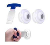 Outil de retrait de piscine avec 2 buses de jet SP1419D pour piscine, clé à siège oculaire en métal pour raccords de retour Hayward de 3,8 cm - Kit de vidange d'hivernage pour piscine hors sol et