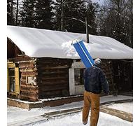 Outil de retrait de râteau de toit à neige en aluminium de 4 à 20 pieds, poteau réglable à 5 sections avec poignée antidérapante et roues de protection pour le nettoyage des feuilles de neige sur le