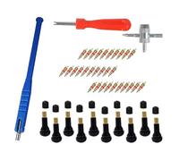 Outil de retrait de valve de pneu - Kit de retrait de noyau de roue - Kit de réparation de valve de pneu de véhicule | pour moto, camion, vélo, SUV, automobile, voiture, garage, atelier