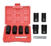 Outil de retrait d'écrou de roue | Kit d'extraction de boulons robuste de 5 pièces - Outil de retrait de verrouillage de roue, pour enlever l'axe rouillé, rayé, endommagé et arrondi