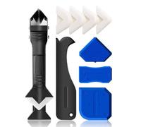 Outil de retrait du Silicone,Outils de Calfeutrage en Silicone,Outils de l'enlève Joint 5 en 1, Enlever Joint Silicone kit de Lisseur de Joints Silicone Grattoir à Coulis