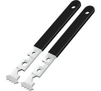 Outil de retrait pavé à rainures micro-dentées 2 en 1 avec clé hexagonale, ensemble extracteurs grattoir double articulation Bla pour Enlever Pavés