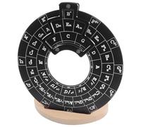 Outil de roue de mélodie en métal avec tableau d'accords de guitare, cercle de cinquièmes roue pour théorie musicale, support en bois, utile pour la pratique des instruments de musique