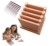 Outil de Rouleau à Corde pour Pâte Polymère, Réglage Précis d'Épaisseur de 0,5 à 5 mm, Guide de Rouleaux pour Céramique, Bâtons de Guidage avec Socle de Rangement, Set de Guides pour Artisans