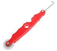 Outil de Rouleau pour Moustiquaire, Crochet Extracteur de Cannelures | Plastique Rouge, pour Écran et Spline, Usage Patio ou Porche, Rouleau Lisse, Méthode D'installation Multiple
