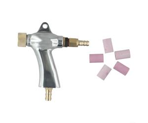 Outil de sablage robuste avec boîtier en alliage d'aluminium, raccords en laiton, prise en main ergonomique, buse résistante à l'usure, compatible avec les perles de verre, silice multi-médias (A)