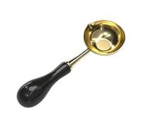 Outil de sceau de tampon d'invitation - Kit de cuillère à sceller la, tampon en cuivre classique, manche en bois élégant | Application facile de la chaleur Détails artistiques pour les invitation