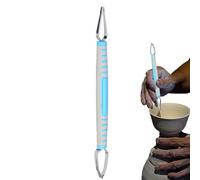 Outil de sculpture en argile à double extrémité, outils de sculpture en argile en acier inoxydable avec pointe stable, poignée ergonomique, modélisation artisanale, sculpture, outils de moulage en