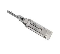 Outil de serrurier professionnel pour serrure de porte d'entrée, outil civil LiShi 2-en-1 de crochetage et décodage, crochetage de serrures et lecteur de clés (BE2-7)