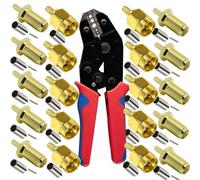 Outil de sertissage coaxial et lot de 10 câbles d'antenne SMA mâle vers femelle pour sertir RG174 RG316 SMA