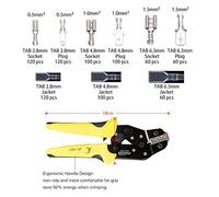 Outil de sertissage de cosses de fil Kit de sertissage à cliquet isolé avec 840 connecteurs mâles femelles outils manuels professionnels pour les réparations électriques projets