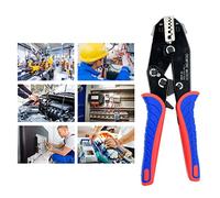 Outil de sertissage de fil à cliquet professionnel 0,25 10 mm² 23 7 AWG Pince à sertir multifonction à changement rapide pour bornes de virole Manchons d'extrémité de câble isolés