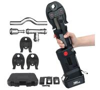 Outil de sertissage de tuyaux hydrauliques à batterie - Outil de presse portable en acier inoxydable, temps de pression rapide de 3 à 4 secondes, idéal pour la plomberie avec mâchoires DN15/DN20/DN25