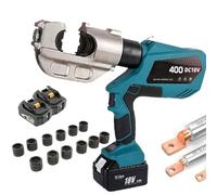 Outil de sertissage électrohydraulique, sertisseuse de cosses de câble, kit de câblage for bornes électriques, for cuivre et aluminium(Blue)