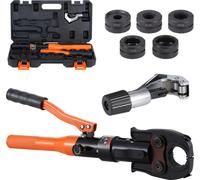 Outil de sertissage hydraulique SucceBuy pour raccords de tuyaux en cuivre, pince à sertir avec mâchoires à changement rapide V12, V15, V18, V22, V28, kit de sertissage pivotant à 360° pour espaces re