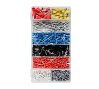 outil de sertissage, Pince à sertir HSC8 6-4 0,08-10 mm², dénudeur de fil, sertisseuse, virole, tube, aiguille, pince manuelle auto-ajustable, kit 1200 cosses