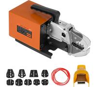 Outil de sertissage pneumatique SucceBuy AM-10, pince à sertir pneumatique pour cosses jusqu'à 16 mm², machine à sertir avec 10 jeux de matrices pour différentes bornes