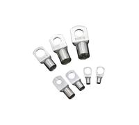 Outil de sertissage pour cosses de câbles, Cosses de nez de fil à sertir de Type SC argenté, 5 pièces, SC6-35 avec trou ID de 6 à 12mm(SC35-12)