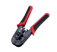 Outil de sertissage professionnel RJ45 RJ11 JL 568 Pince à sertir de câble réseau pour câble téléphonique Ethernet Cat5e Cat6 avec testeur de dénudeur intégré pour la fabrication