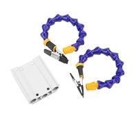 Outil de Soudage Troisième Main Professionnel - Station de Soudage avec Bras Flexibles ABS Multi-Directionnels et Base en Alliage d'Aluminium pour Soudures Précises Bricolage (2 Pièces)