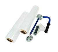 Outil de Support de Distributeur d'emballage de Film étirable pour Palette avec 2 Rouleaux de Film Plastique d'emballage d'emballage étirable Solide 250M 832322A