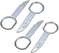 Outil de Suppression d'autoradio 4 pièces Kit d'outils clés libérés utiles avec poignées faciles à saisir adaptées à la Plupart des voituresDesign Durable