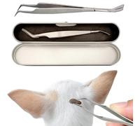 Outil de suppression des puces - Pince professionnelle pour éliminer les acariens en acier inoxydable et pinces | Kit d'élimination des acariens en acier inoxydable avec