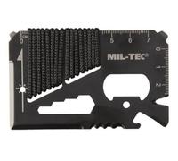 Outil de survie MIL-TEC Paracord noir avec étui