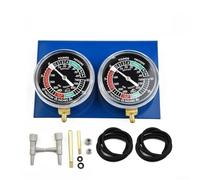 Outil de synchronisation d'équilibrage de carburateur de moto avec kit de tuyau, kit de réglage moteur 2 cylindres avec rallonges en laiton et plaque arrière en métal