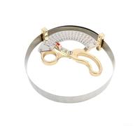 Outil de taille de chapeau en métal, règle de mesure de la taille des bagues avec échelle incurvée pour la fabrication de chapeaux et l'industrie de la fabrication, design ergonomique de la poignée